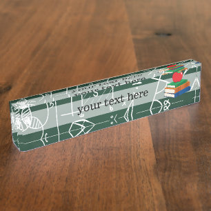 School chemical pattern name plate
