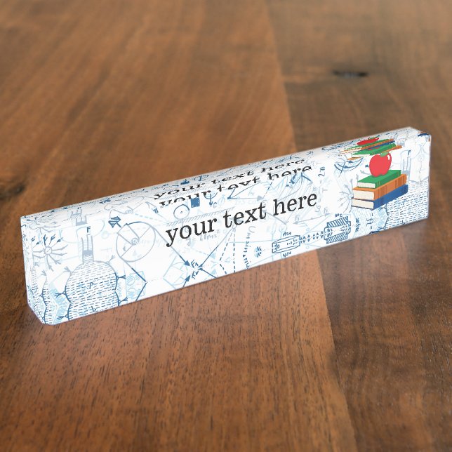 School chemical pattern nameplate (Side)