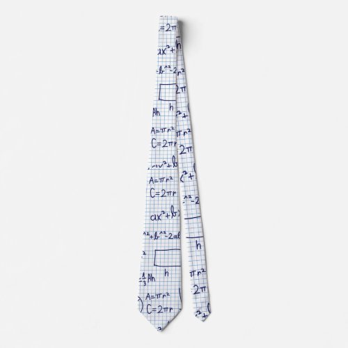 School chemical pattern neck tie