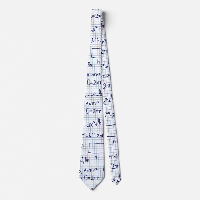 School chemical pattern neck tie (Front)
