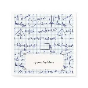 School chemical pattern paper napkins