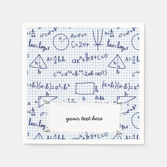 School chemical pattern paper napkins (Front)