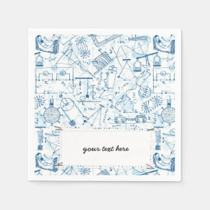 School chemical pattern paper napkins