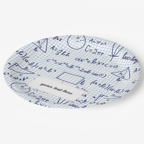 School chemical pattern paper plates