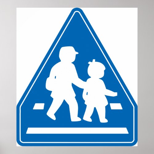 School Children Crossing  Japanese Traffic Sign