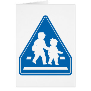 School Children Crossing >> Japanese Traffic Sign Cards