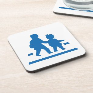 School Children Crossing >> Japanese Traffic Sign Coaster