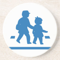 School Children Crossing >> Japanese Traffic Sign Coaster