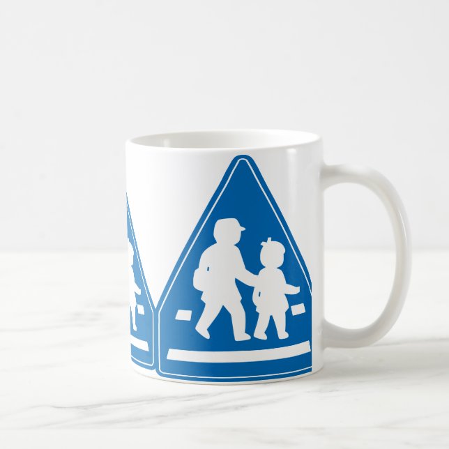 School Children Crossing >> Japanese Traffic Sign Coffee Mug (Right)