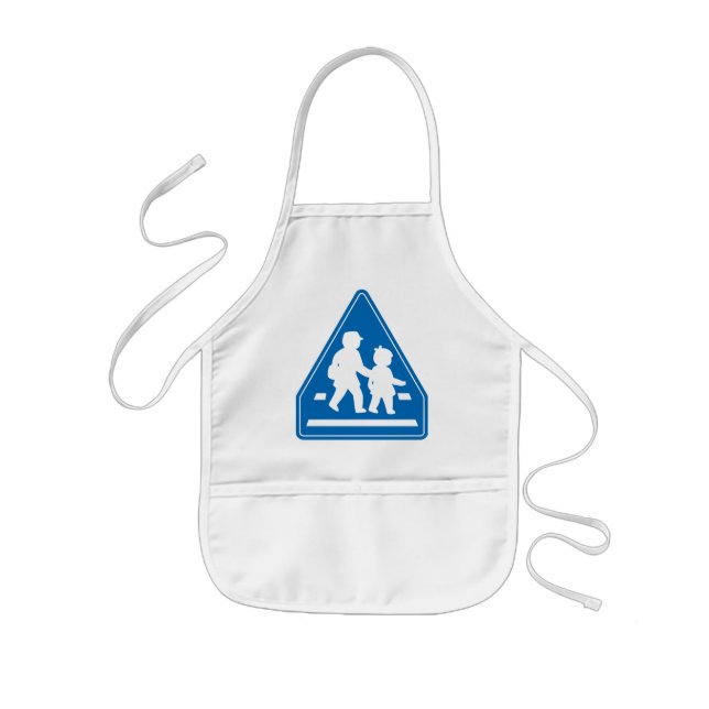 School Children Crossing >> Japanese Traffic Sign Kids' Apron (Front)