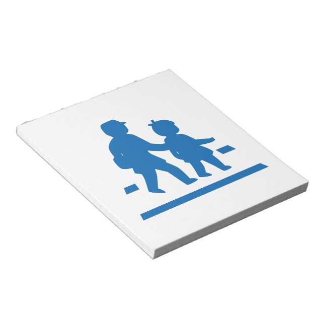 School Children Crossing >> Japanese Traffic Sign Notepad (Angled)