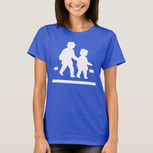 School Children Crossing  Japanese Traffic Sign T_Shirt