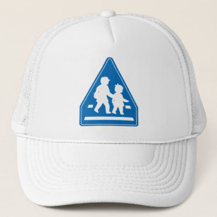 School Children Crossing >> Japanese Traffic Sign Trucker Hat