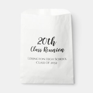 School Class Reunion Custom Favor Bags 20th 25th