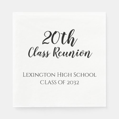 School Class Reunion Custom Party Napkins