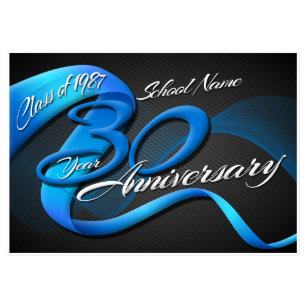 School Class Reunion Party Blue Ribbon Banner