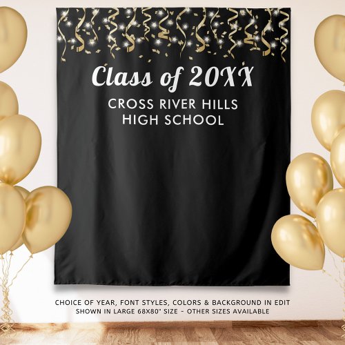 School Class Year Photo Backdrop Custom Color