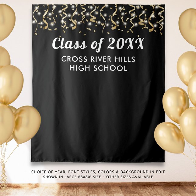 School Class Year Photo Backdrop Custom Color (Creator Uploaded)