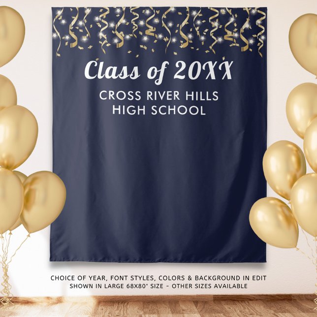 School Class Year Photo Backdrop Custom Color (Creator Uploaded)