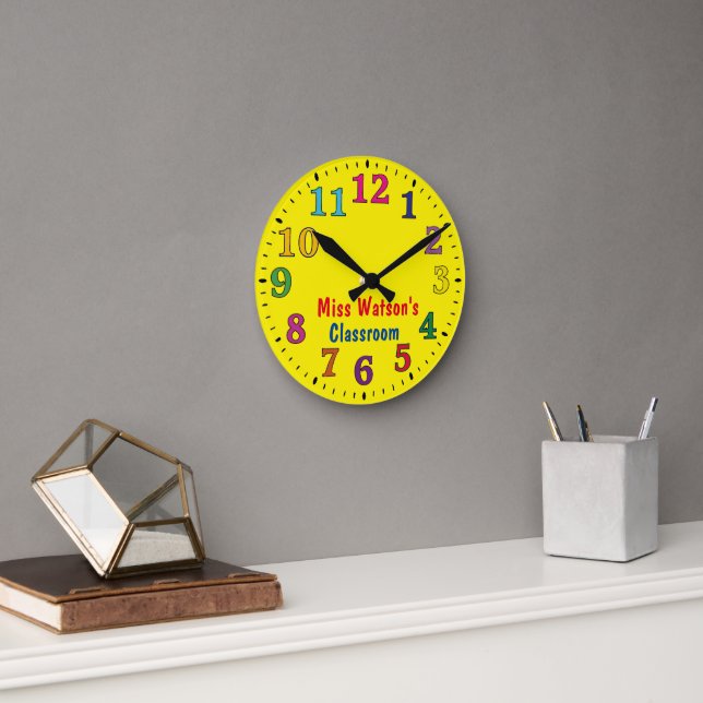 School Classroom Class Teacher Round Clock (Office)