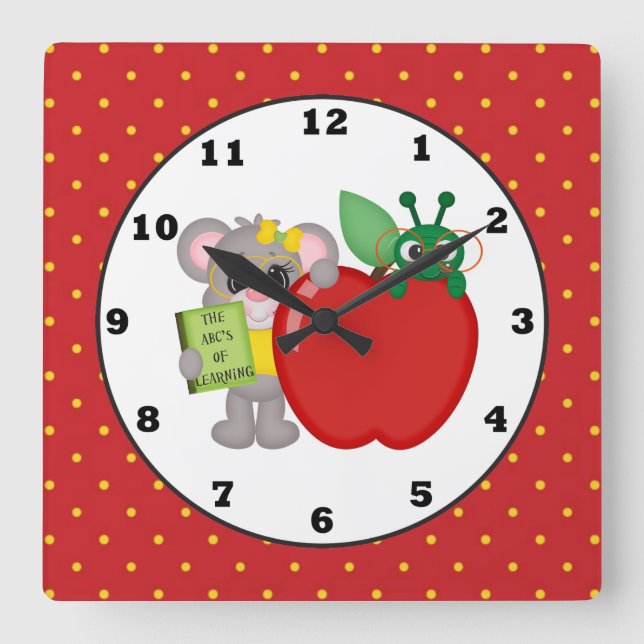 School Classroom fun wall clock (Front)