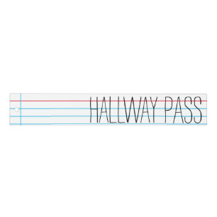 School Classroom Plastic Hallway Pass Ruler