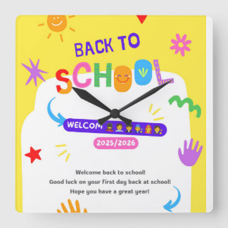 School clock for children for the new school year