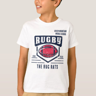 School Club Team League Name Year Rugby  T-Shirt