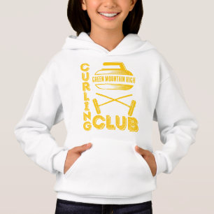 School Club Team Name Curling Hoodie