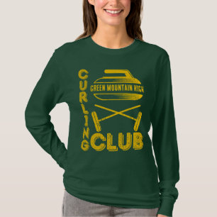 School Club Team Name Curling  T-Shirt
