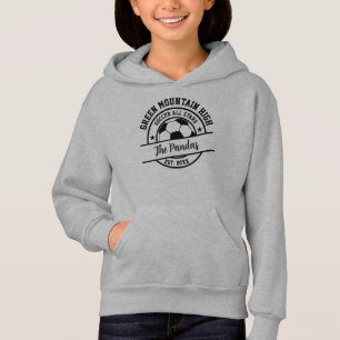 School Club Team Name Number Soccer Hoodie