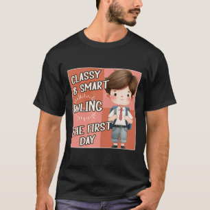 School Cly Smart Ruling The First Day Kindergarten T-Shirt