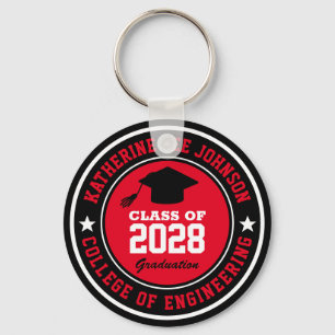 School College Graduation Class Of Custom Color Keychain