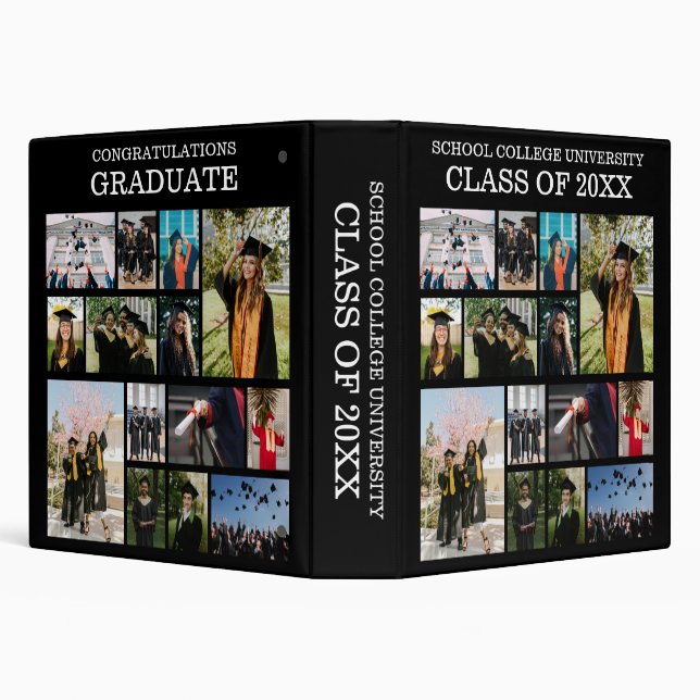 School College University Graduation Class Photo 3 Ring Binder (Background)