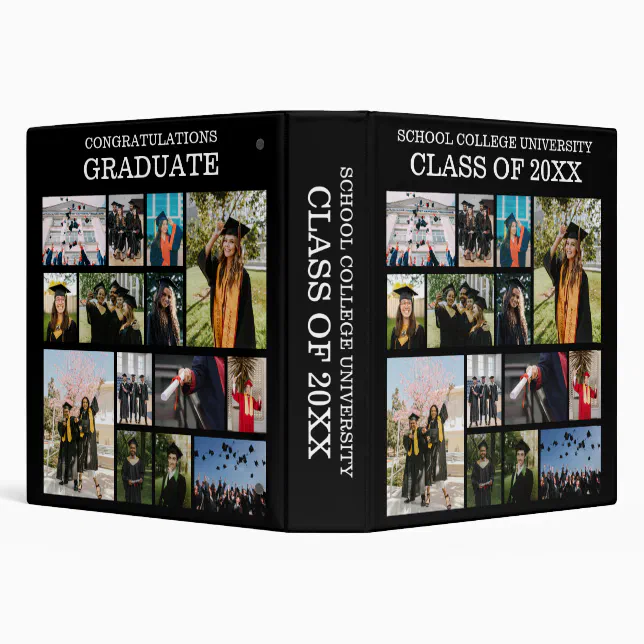 Binder Graduating Class School College University Graduation Class Photo 3 Ring Binder | Zazzle
