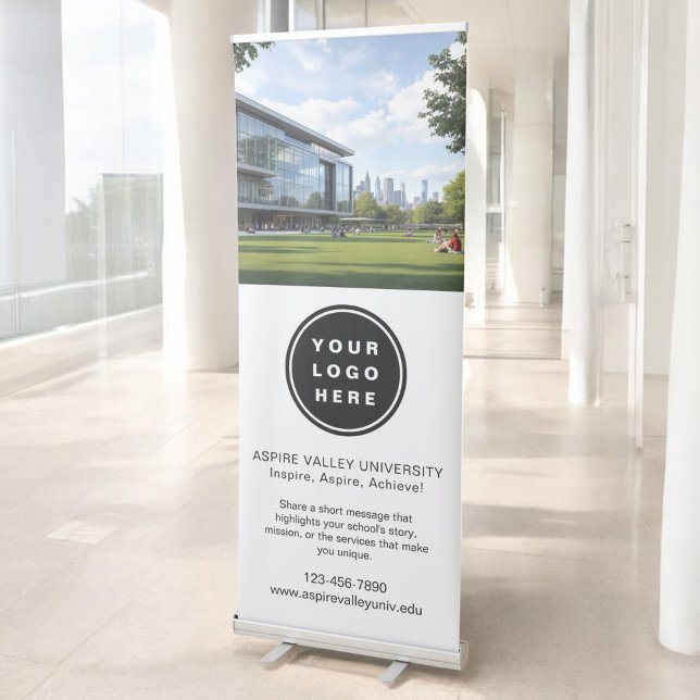 School College University Logo Professional Photo Retractable Banner (Creator Uploaded)
