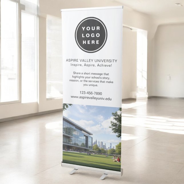 School College University Logo Professional Photo Retractable Banner (Creator Uploaded)