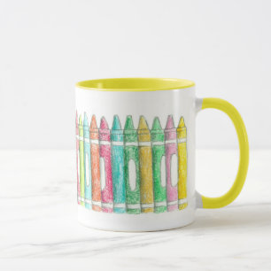 School Color Crayon Elementary School Teacher Mug
