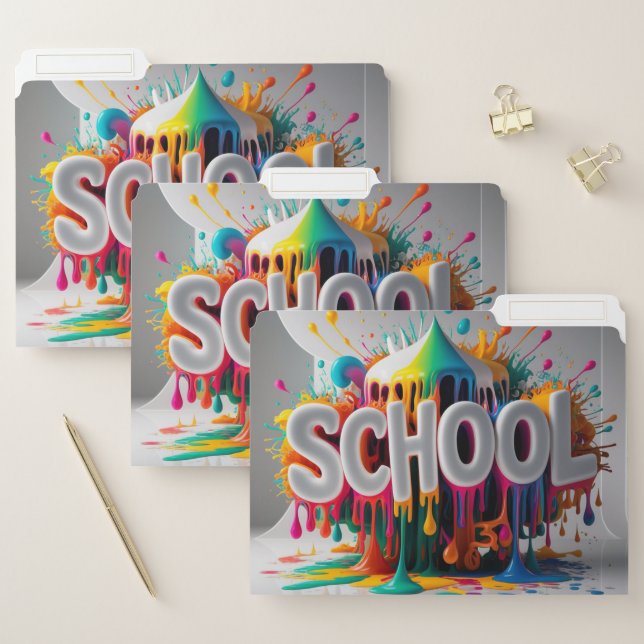 School Colorful File Folders (Set)
