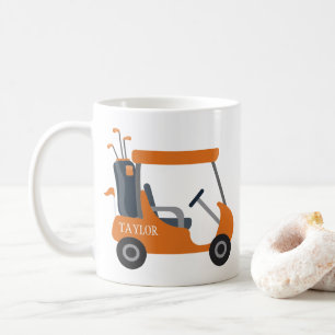 School Colors - Burnt Orange Golf Cart Coffee Mug