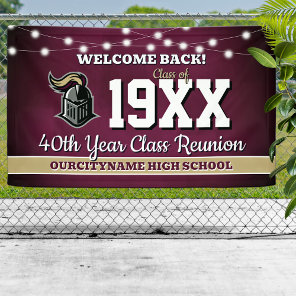 School Colors Class Reunion Welcome Banner