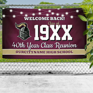 School Colors Class Reunion Welcome Banner