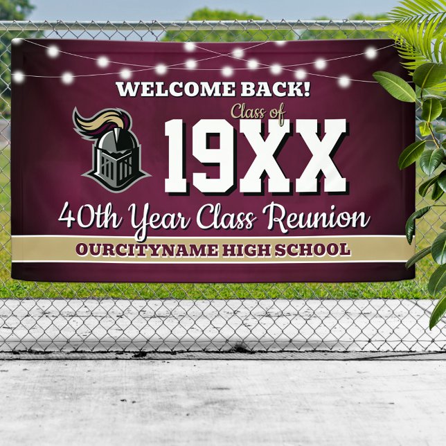 School Colors Class Reunion Welcome Banner (Creator Uploaded)