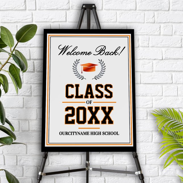 School Colors Class Reunion Welcome Foam Board (Creator Uploaded)