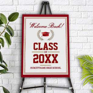 School Colors Class Reunion Welcome Foam Board
