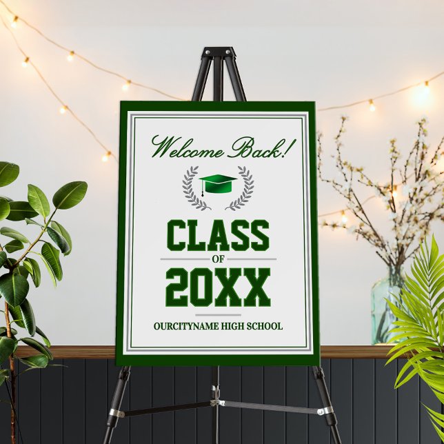 School Colors Class Reunion Welcome Foam Board (Creator Uploaded)