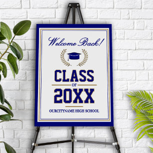School Colors Class Reunion Welcome Foam Board