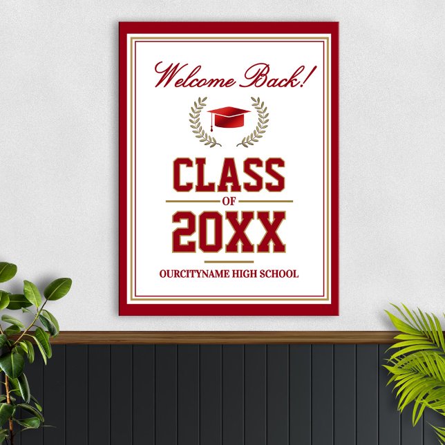 School Colors Class Reunion Welcome Poster (Creator Uploaded)