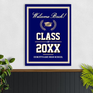 School Colors Class Reunion Welcome Poster