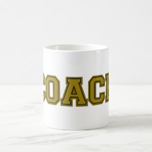 School Colors COACH Mug, Black-Gold Coffee Mug